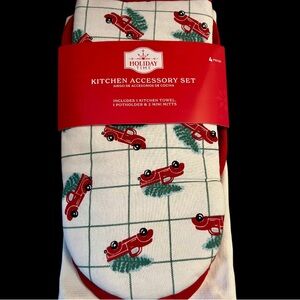 Holiday Time Festive Red and White Farm Truck Kitchen Set